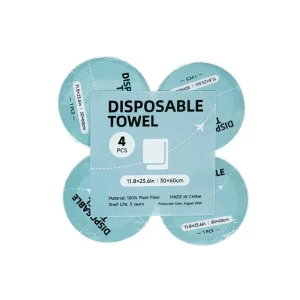 Premium Quality 100% Non Woven Fabric Disposable Compressed Face Towel Super Absorbent and Individually Wrapped for Travel