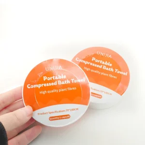 Premium Quality 100% Non Woven Fabric Disposable Compressed Towel Super Absorbent and Individually Wrapped for Travel