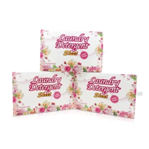 Private Label Biodegradable Laundry Detergent Strips Eco Friendly Clothes Laundry Scent Booster