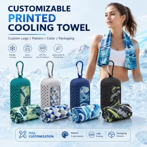 Quick Dry Instant Cool Microfiber Cooling Gym Towels With Logo Custom Sport Towels For Neck And Face For Gym Sweat Towels Custom