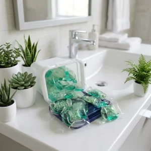 RNSHUTTLER New 5 In1 Eco Friendly Disposable Laundry Beads 50% Active Ingredient Apparel Detergent Pods Floral Scent