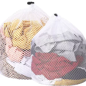 RPET Yoga Mat Bag Foldable Drawstring Laundry Mesh Bag Printed Custom Made for Shopping