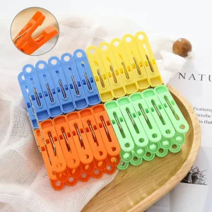 RTS Factory 20pcs Plastic Household Wind Proof Underwear Drying Rack Holder Clip Clothespins Laundry Hanging Pins Clips