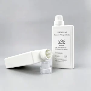 Recyclable Print Logo Square 900ml HDPE Cleaning Liquid Soap Plastic Bottle for Laundry Detergent