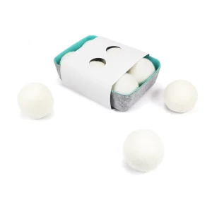 Reusable New Zealand Wool Dryer Balls Set Gift Box Shortens Drying Time Zero Chemicals Home Laundry Accessory