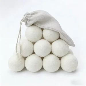Reusable Organic Handmade Wool Dryer Balls Natural Fabric for Faster Drying