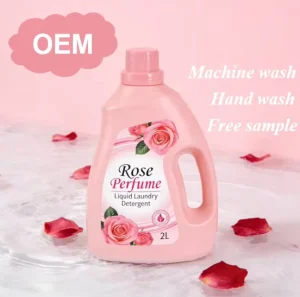 Rose Laundry Liquid Eco Friendly Formula Gentle on Clothes Powerful Oil Removal Washing Detergent Fresh Scent Household Cleaner