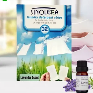 SINOLEKA Eco Friendly Disposable Lavender Essence Laundry Detergent Strips Solid Soap Paper Sheets
