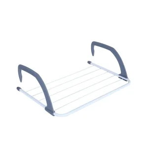 Single Tier Metal Folding Laundry Rack Hanger and Clothing Organizer for Bathroom Living Room Drying Clothes Shoes Tools