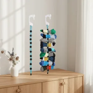 Sock Laundry Helper Storage Hangers Closet Organizer Adjustable Laundry Clothesline Rope Sturdy Hanging Drying Clothes Line