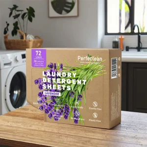 Solid Eco Friendly Non Toxic Multi Purpose Cleaner Disposable Laundry Sheets Solid Soap Paper Detergent Tiles