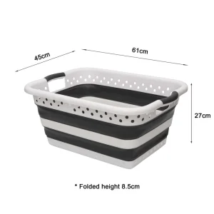 Space Saving Foldable PP Plastic Modern Customized Color Laundry Basket