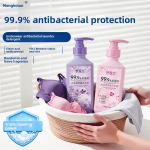 Special Laundry Detergent Pump Bottle for Underwear Women’s Antibacterial Stain removing Fragrance retaining Phosphate free