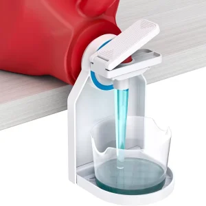 Spill free Laundry Detergent Dispenser Cup Holder With Push pause Spray Nozzle space saving Laundry Room Accessories