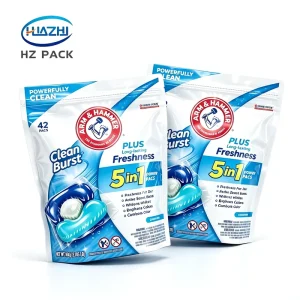 Stand up Pouch with Zipper for Laundry Beads Packaging Pouch Laundry Detergent Pods Bag Detergent Powder Packaging