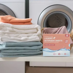 Super Concentrated Eco Friendly Lavender & Jasmine Scent Disposable Laundry Detergent Sheets for Apparel