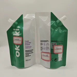 Toilet Deodorizer Custom Doypack Packaging Shampoo Washing Liquid Soap Refill Bag Powder Laundry Detergent Stand up Spout Pouch