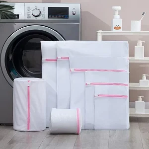 Travel Compact Plant Fiber Mesh Laundry Wash Bag Pouch Multifunction Portable Delicate Clothing Protection