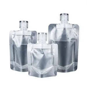 Travel Dispensing Pouches 30ml 50ml Shampoo Laundry Detergent Frosted Transparent Flip Top Spout Pouches Personal Care