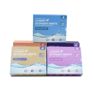 Ultra Cleaning Concentrated Laundry Sheets Fresh Scent 50 Sheets for 100 Loads No Plastic Jug Solid Appropriate for Apparel