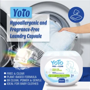 Unfragranced Eco Friendly Disposable Liquid Laundry Detergent for Deep Cleaning Stain Removal for All Baby Clothes