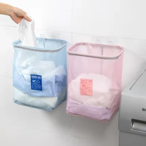 Wall Mounted Folding Laundry Basket Collapsible Household Clothes Storage Organizer for Dirty Clothes