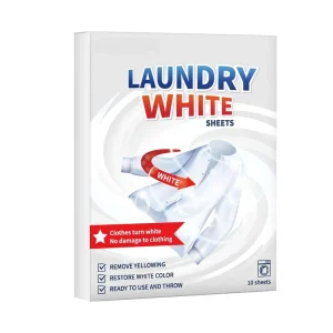 White Clothes Restoration Whitening Sheets Stain Removal Yellowing Removal Whitening Clothes Brightening Laundry Sheets