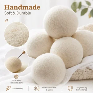 Wool Dryer Balls Anti Static Reusable Laundry Accessories Reduce Drying Time