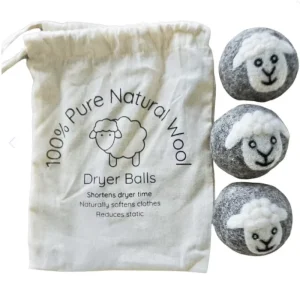 Wool Felt Ball Reusable Natural Organic Handmade Eco Friendly Dryer Balls XL 100% Wool 60G