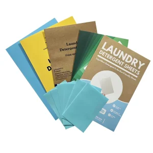 Zero Plastic Disposable Lavender Scent Solid Eco-Friendly Fragrance Free Deep Stain Removal Laundry Detergent Sheets for Apparel